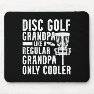 Funny Frisbee Disc Golf Grandpa Frolf Disc Golfing Mouse Mat