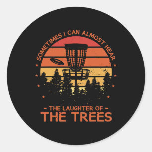 Funny Frisbee Golf Disc Golfer Classic Round Sticker