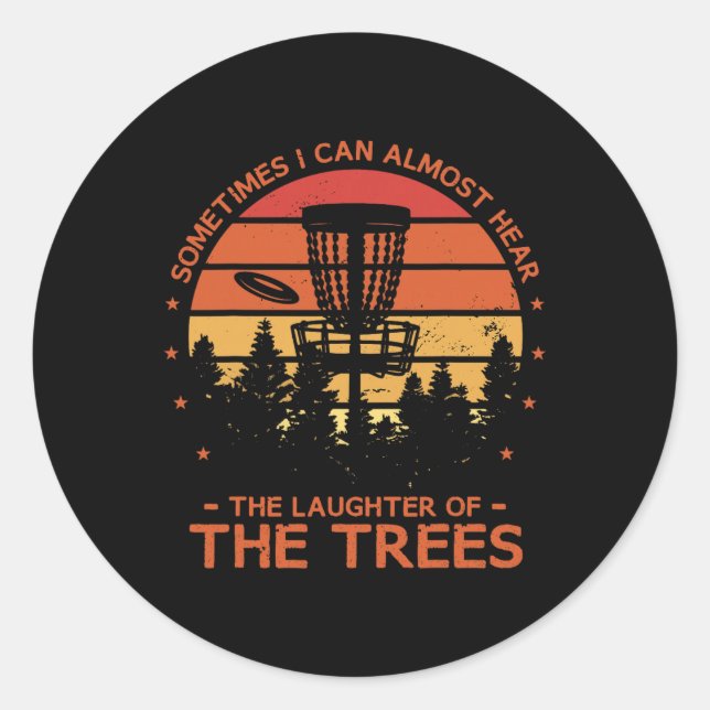 Funny Frisbee Golf Disc Golfer  Classic Round Sticker (Front)