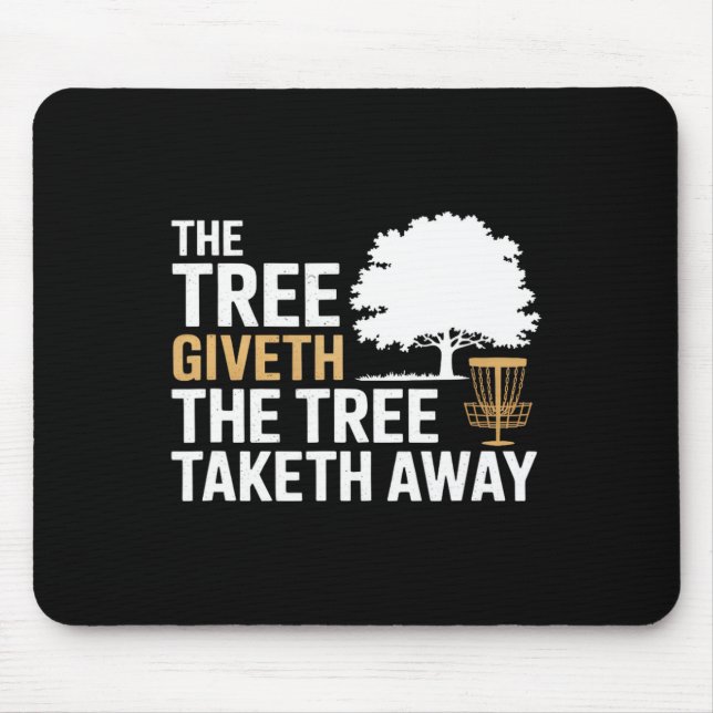 Funny Frisbee Golf Memes Tree Humour Disc Golf  Mouse Mat (Front)