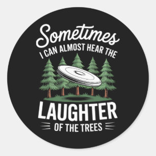 Funny Frisbee Golf Player Humour Sarcastic Disc Go Classic Round Sticker