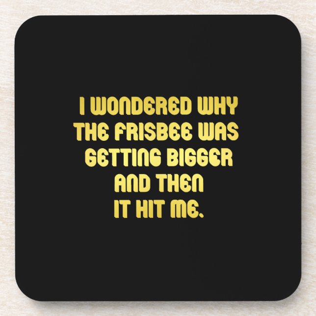 Funny Frisbee Joke Coaster (Front)