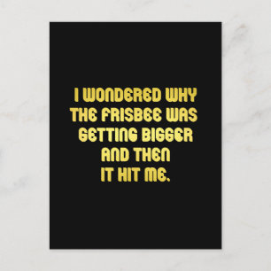 Funny Frisbee Joke Postcard