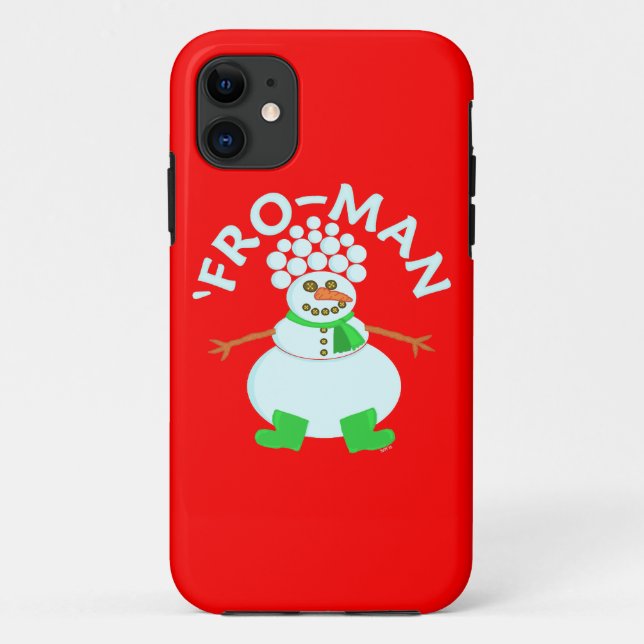 Funny 'Fro Snowman Christmas Case-Mate iPhone Case (Back)