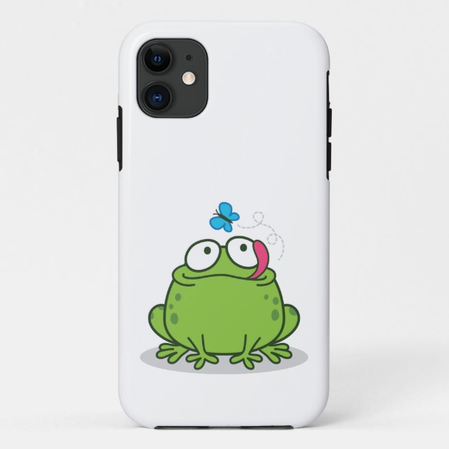 Funny frog and butterfly design Case-Mate iPhone case (Back)
