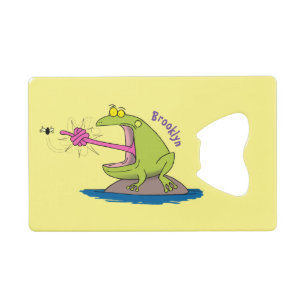 Funny frog and fly cartoon