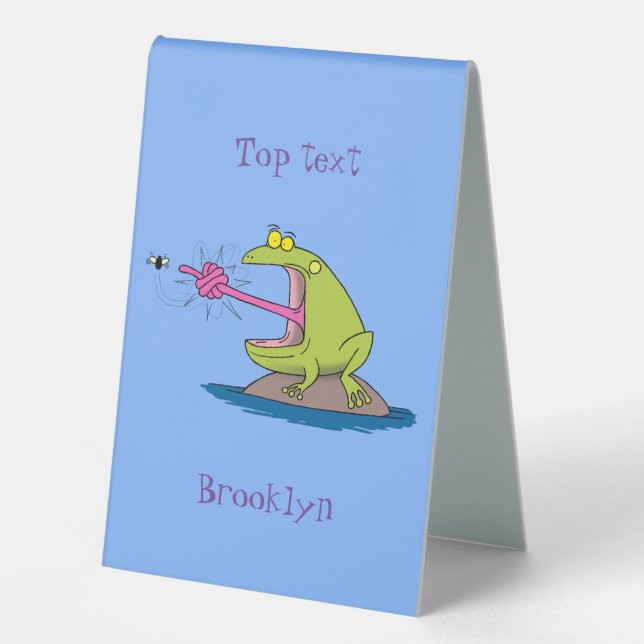 Funny frog and fly cartoon (Front)