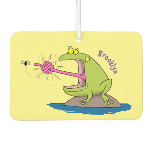 Funny frog and fly cartoon car air freshener