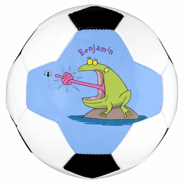Funny frog and fly cartoon football (Front)