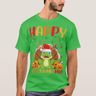 Funny Frog Animal Lover Happy Frog HelloThanksMas T-Shirt