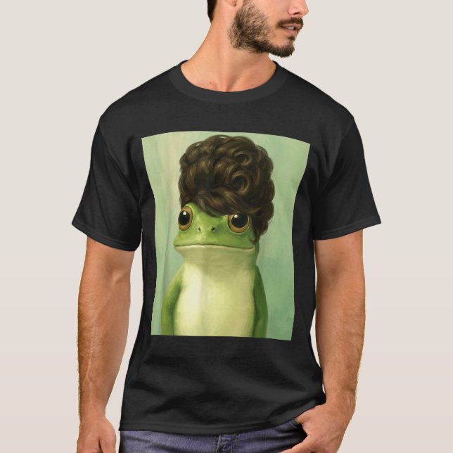 Funny Frog Beehive Bob Haircut Meme  T-Shirt (Front)
