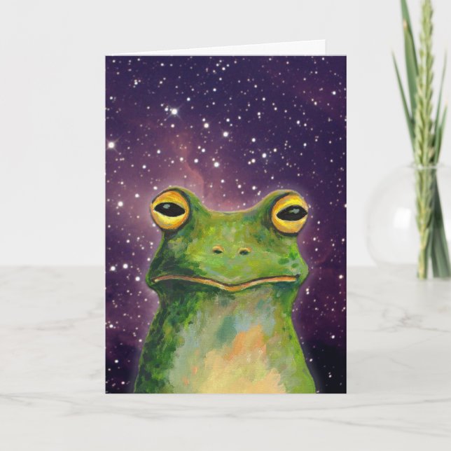 Funny Frog Birthday Card (Front)