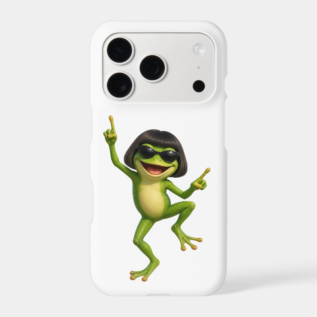 Funny Frog Bob Haircut Meme for Men Phone Case (Back)