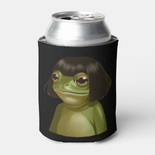Funny Frog Bob Haircut Meme Frogs Animal Lovers Can Cooler