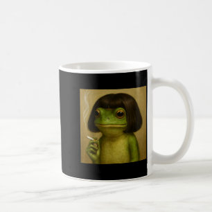 Funny Frog Bob Haircut Smoking Meme For Men Women Coffee Mug