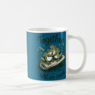 Funny frog bride & groom honeymoon style coffee mug