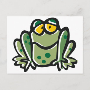 Funny Frog Cartoon Postcard