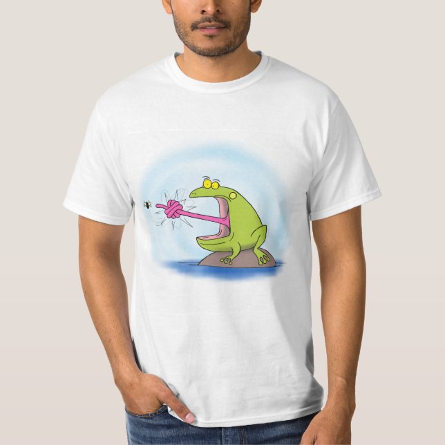 Funny frog cartoon. T-Shirt (Front)