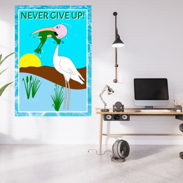Funny Frog Choking Bird Inspirational Poster (Creator Uploaded)