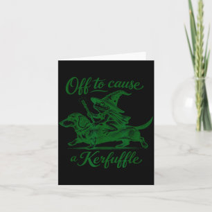 Funny frog dachshund tee graphic off to cause a card