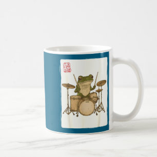 Funny Frog Drum Rock Music Kawaii Japanese  Coffee Mug