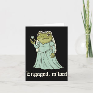 Funny Frog Engagement Matching Couples Tee Snarky Card