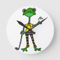 Funny Frog Golfing Art