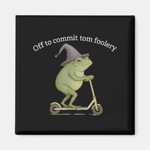Funny Frog Graphic Saying Off To Commit Tom Fooler Magnet