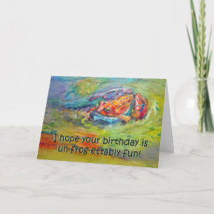Funny Frog Happy Birthday Humor Greeting Card