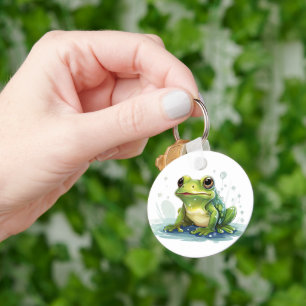 Funny frog key ring