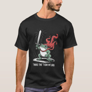 Funny Frog Knight Saying Autism Warrior Humour Wom T-Shirt