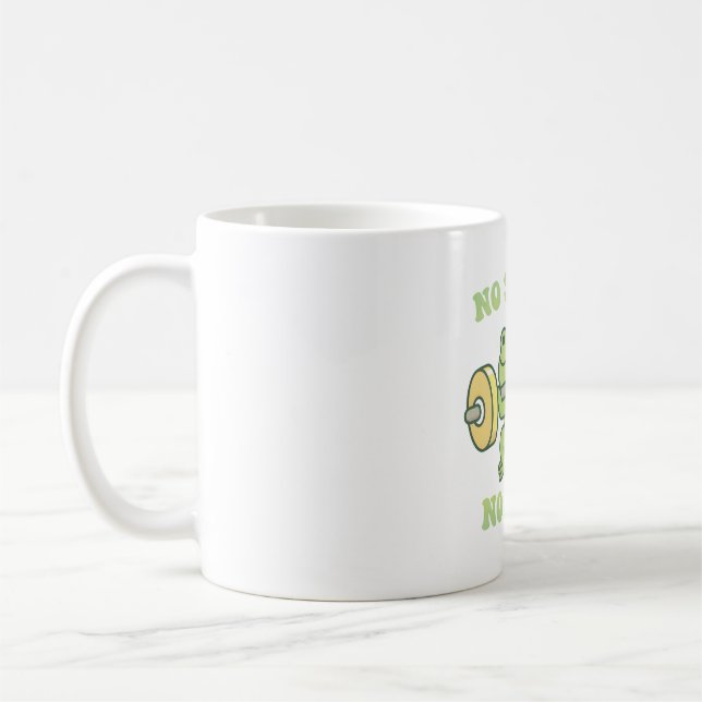 Funny Frog Lifting Weights No Squats No Booty  Coffee Mug (Left)