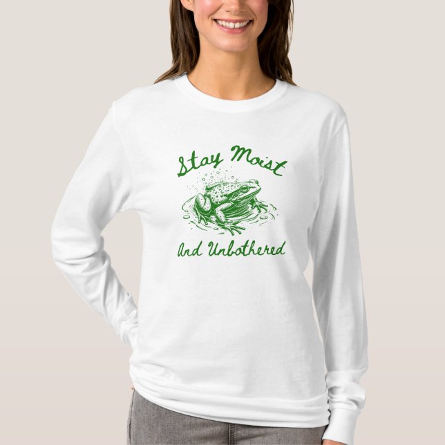 Funny Frog Long Slieve T shirt Gift (Front)