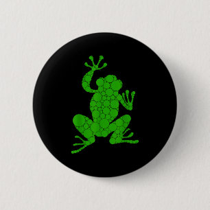 Funny Frog Lovers Polka Dot Art Student Happy Dot 6 Cm Round Badge