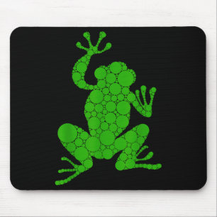 Funny Frog Lovers Polka Dot Art Student Happy Dot Mouse Mat