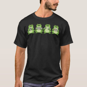 Funny Frog Mahjong Cards Tiles Playing Chinese T-Shirt