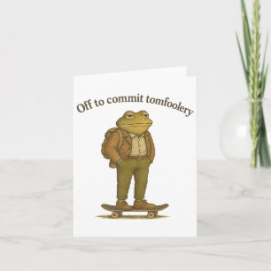 Funny Frog Meme Silly Dark Humor Off To Commit Tom Card