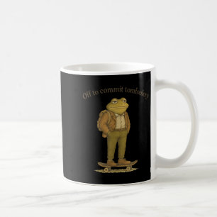 Funny Frog Meme Silly Dark Humour Off To Commit To Coffee Mug