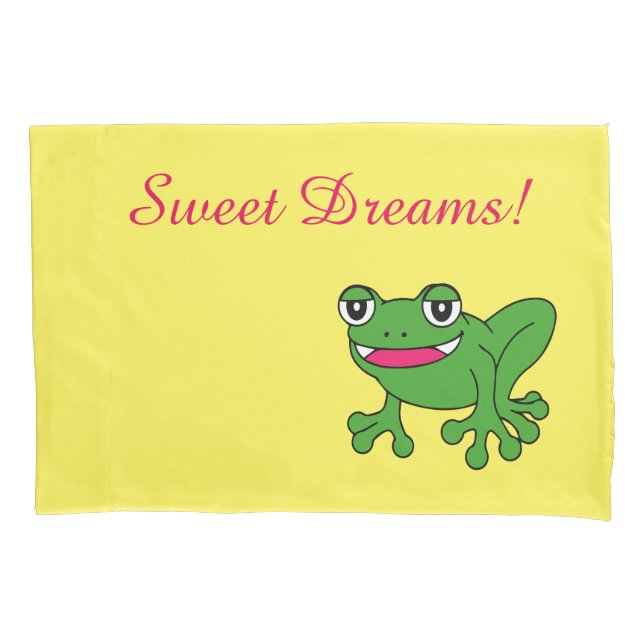 Funny frog pillowcase (Front)
