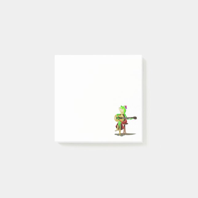 Funny Frog Playing Guitar Post-it® Notes (Front)