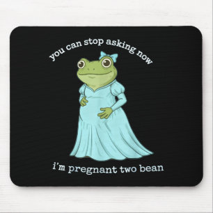 Funny Frog Pregnancy Announcement Medieval Pregnan Mouse Mat