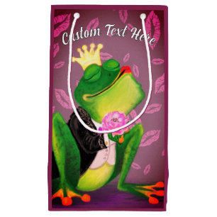 Funny Frog Prince Gift Bag with Custom Text