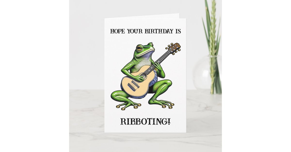 Funny Frog Puns Happy Birthday Card Zazzle