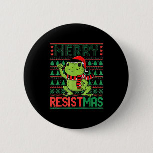 Funny Frog Retro Merry Resistmas Litical Ugly Chri 6 Cm Round Badge
