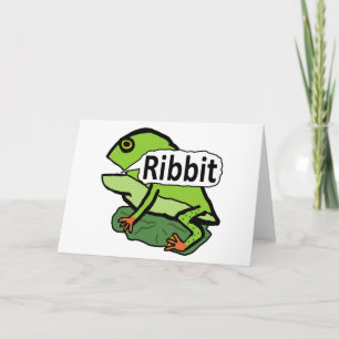 Funny Frog Ribbit Card