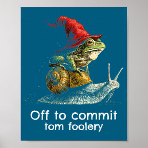 Funny Frog Saying Off Commit Tom Poster