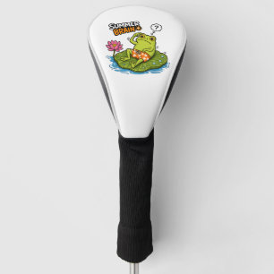 Funny Frog Summer Brain Silly Frog Cartoon  Golf Head Cover