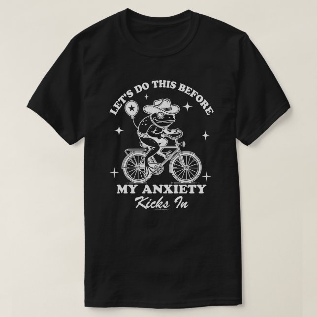 Funny Frog T-Shirt - Bicycle Riding Cowboy Toad (Design Front)