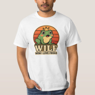Funny Frog T-Shirt – WILF Wow I Love Frogs Retro F