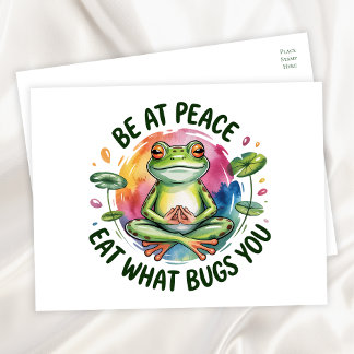 Funny Frog Thinking of You Encouragement Hello Postcard